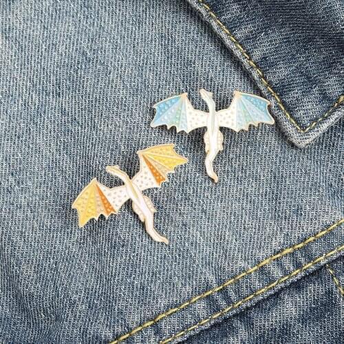 Cartoon Cute Flying Dragon Enamel Brooch Creative Alloy Badge Pins Collar Backpack Accessories Couple Jewelry Gifts for friends