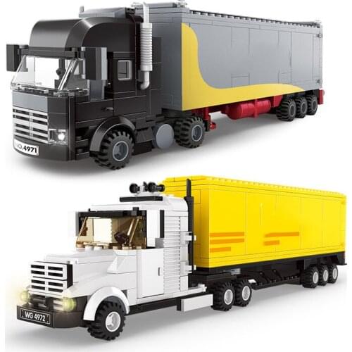 2021 City Transport Series Heavy truck container trailer Logistics Truck Building Blocks Bricks Toys Gifts