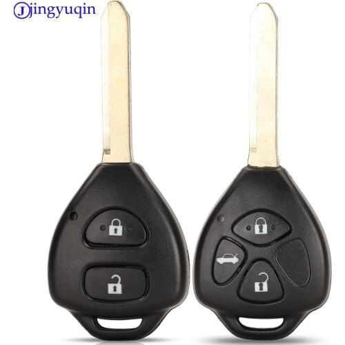 Jingyuqin 2/3 Buttons Remote Car Key Shell For Toyota Crown Camry Corolla Reiz RAV4 Avalon Venza Matrix Auto Fob Toy47 Blade