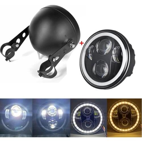 5-3/4Inch Round Headlight For Dyna, Low Rider, Wide Glide, Sportster, Super Glide, Super Low, Nightster
