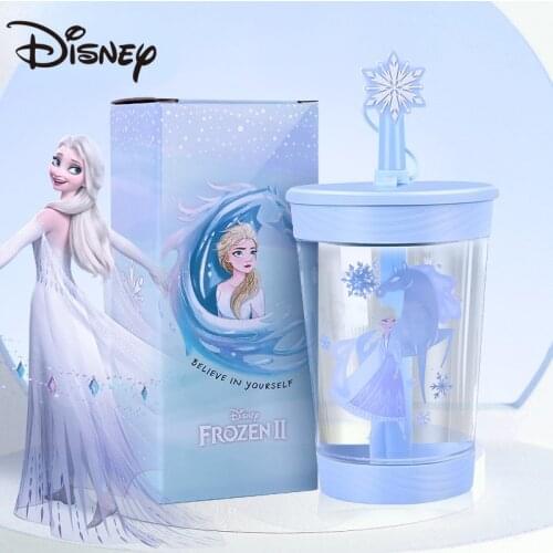 Disney children sippy cup cute girl heart cup summer cartoon double leak proof 2021 new high appearance level cup