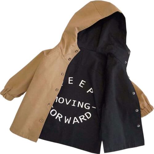 Boys jackets 2021 Childrens baby windbreaker spring autumn Double-faced parka kids child Trench Coat mid-length Jackets