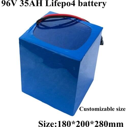 Lithium Batetry 96v 35Ah Lifepo4 Battery BMS 32S 102V for Inverter Vehicle Ebike Scooter Motorcycle 3000W + 5A Charger