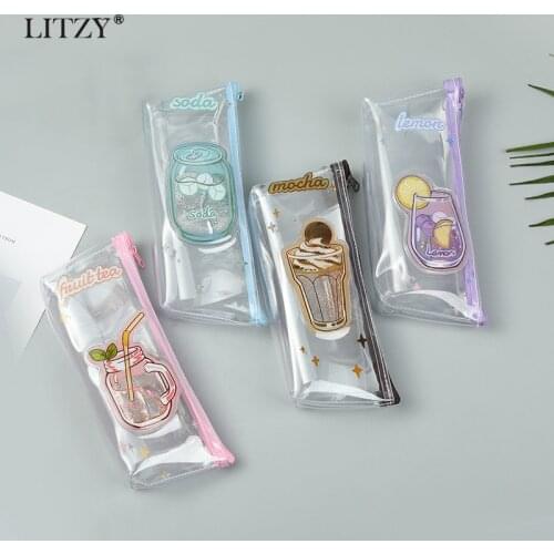 LITZY Transparent Pencil Cases