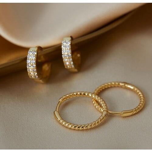 Miuoxion Retro Circle Zircon Earrings Fashion Personality Party Punk Jewelry For Women Feature Namour Charm Gift All Seasons