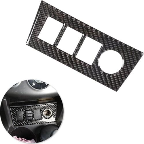 For Toyota Rav4 RAV 4 2006 2007 2008 2009 2010 2011 2012 Car Cigarette Lighter Panel Switch Button Cover Carbon Fiber Decor