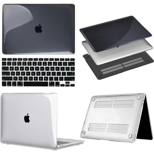 Clear/Black Hard Case for Macbook Air 13 Retina Pro 11 12 13 15 16 2020 A2289 A2159 Laptop Case with Keyboard Cover A2338 A1932