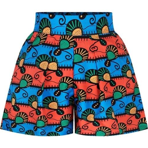 African Floral Print Shorts Women Casual Party African Dresses for Women Harajuku Summer Beach Shorts Women African Clothes XL