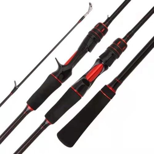 OURBEST Casting Spinning Lure Fishing Rod 1.8/2.1/2.4m 30T Carbon 2 Sections 1/2/ TIPS Bait 6-30g ML/M Baitcasting Pole