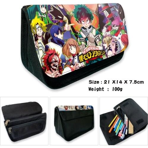 My Boku No Hero Academia Pencil Bags Cosplay Canvas Zipper Stationery Bag Pen Case Big Capacity Cosmetic Makeup Bags