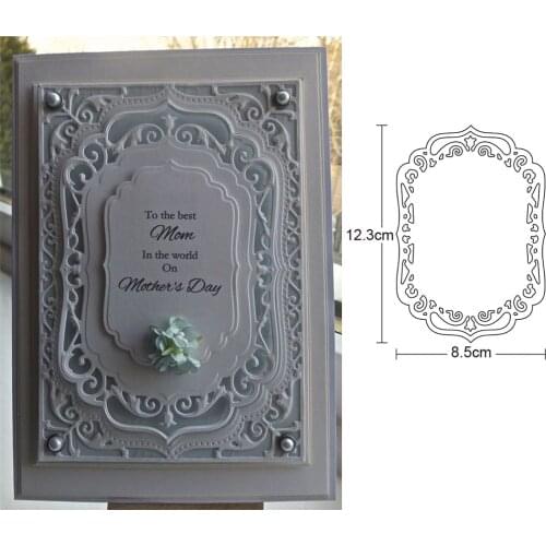 Etched frame background Metal Die Cut Stencils for DIY Scrapbooking Album Decor Embossing Hand-on Paper Cards Craft Cutting Dies