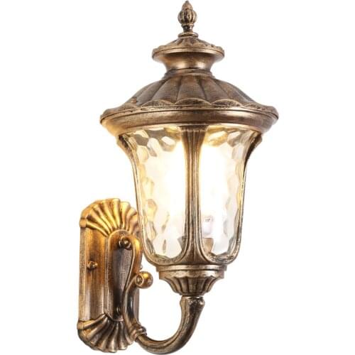 Waterproof European villa antique garden aisle courtyard lamp outdoor wall lamp led