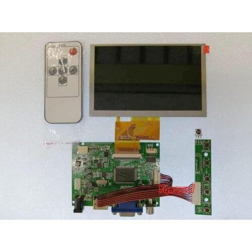 Yqwsyxl HDMI+VGA 2AV LCD Controller Board Work for 5inch 800x480 50pin EJ050NA EJ050NA-01G EJ050NA 01G LCD Display Screen