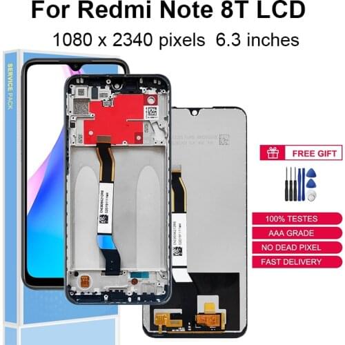 6.3" For Xiaomi Redmi Note 8T LCD Display Touch Screen Digitizer Assembly Replacement Parts For Redmi Note8T With Frame