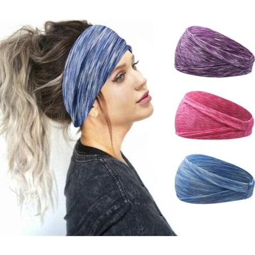 1PC Colorful Elastic Cloth Yoga Headband Sport Sweatband Women/Men Running Yoga Hair Band Fitness Bandage Sport Yoga Accessories