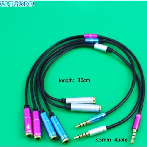 1 in 2 Couples Share Music Headphone Extension Cable Jack 3.5mm Male to Female Aux Audio Adapter Cable For Computer Mobile Phone