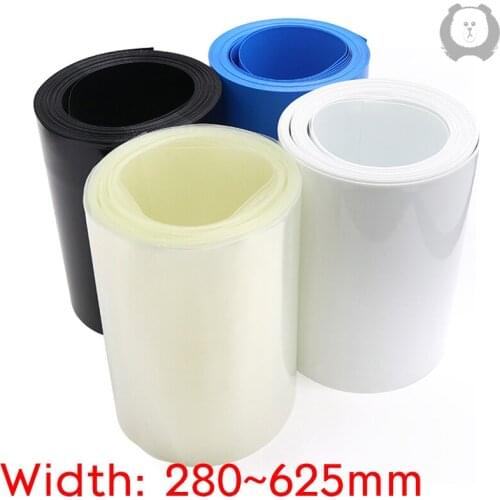 280mm ~ 625mm 18650 Lithium Battery Heat Shrink Tubing Li-ion Wrap Cover Skin PVC Shrinkable Tube Film Sleeves Insulation Sheath