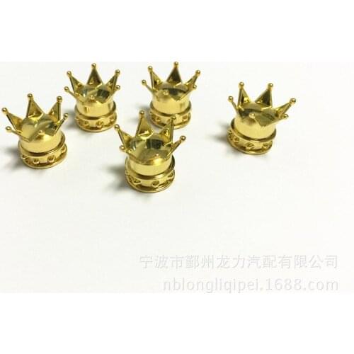 500pcs/lot Gold Black Silver Crown Alloy Car Wheel Tire Tyre Valve Dust Caps Covers Tire Set Bike