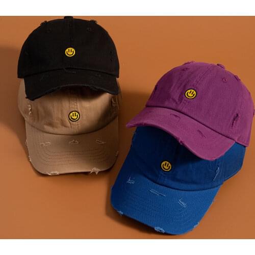 New Fashion Women Summer Adjustable Casual Baseball Cap Smiley Face Caps For Men Cotton Snapback Hip Hop Hat Snapback Unisex