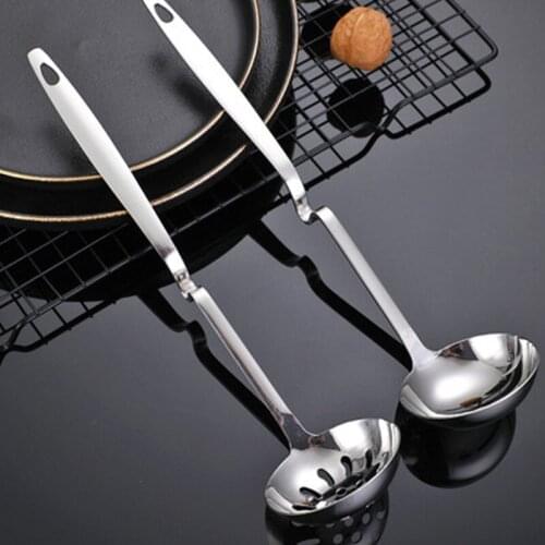 Household stainless steel soup spoon wall hanging hot pot spoon creativity can be suspended soup spoon slotted spoon manufacture