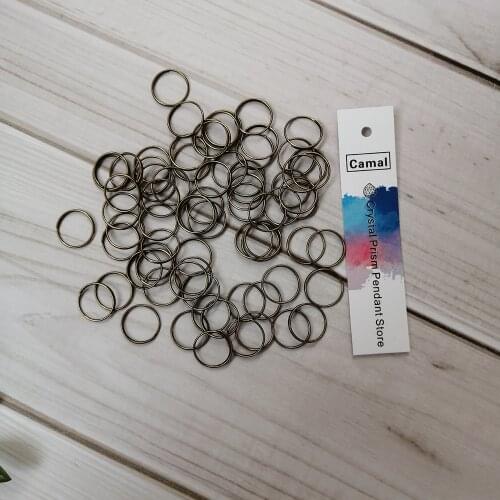 Camal 100pcs 11mm Ring Bronze Color For Hanging DIY Jewelry Making Connector Crystal Octagon Beads Chandelier Lamp Parts