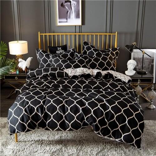 Black Bedding Sets Bed Linen Set Queen Comforter Set Bedding King Duvet Cover Sets AB#142