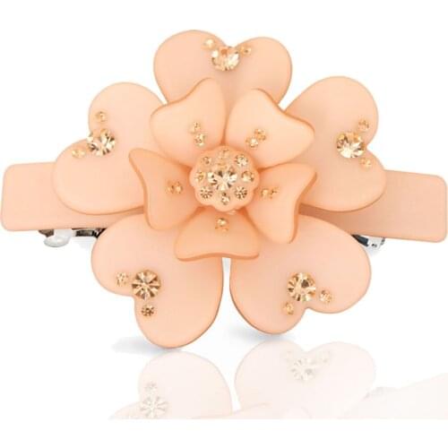 Fashion Hair Barrette for Women Lady New Rhinestone Hair Jewelry - Flower Hair Accessory for Lady Hair Clip Ornament Tiara Wear