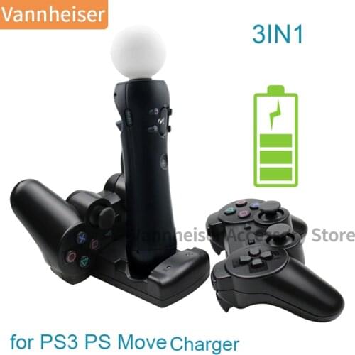 For Sony PS3 For MOVE Controller Charger USB Cable Powered Charging Dock For Playstation 3 Move Joystick Gamepad Controle