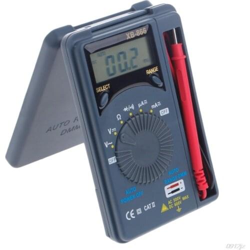 XB866 Mini Auto Range LCD Voltmeter Tester Tool AC/DC Pocket Digital Multimeter Capacimetro Rlc Meter Test
