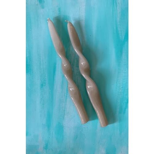 Mysterious Home 2 Set Outdoor Mink Twist Knot Candlestick Candle