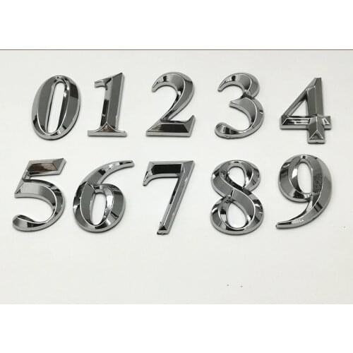 3D 5cm/7cm Self Adhesive Door Number Sign House Number Digit Apartment Hotel Office Door Address Street Stickers Plate Sign