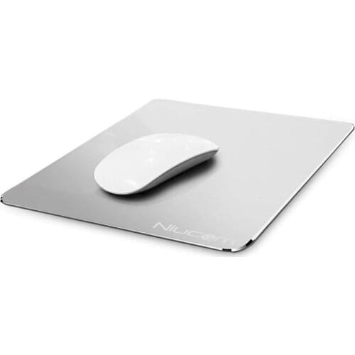 NIUCOM: ultra-thin and elegant office desk design aluminum mouse pad rigid non-slip composition