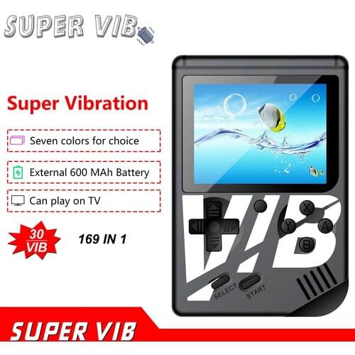 2019 New Super VIB Vibration Games Retro Video game handheld game console Built-in 8 Bit 30 VIB game Mini consola portatil gift