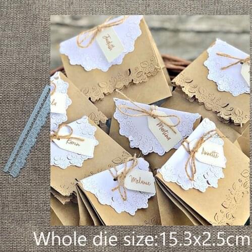 New Design Craft Metal stencil mold Cutting Dies 2pcs lace edges decoration scrapbook die cuts Album Paper Card Craft Embossing