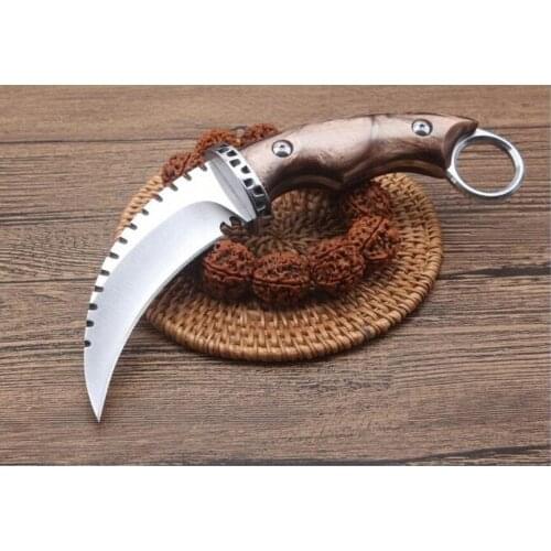 Tyrannosaurus Claw Karambit Knife 9cr18mov Fixed Blade Hunting Survival Tactical Pocket Knife EDC Survival Tool Gift Knives