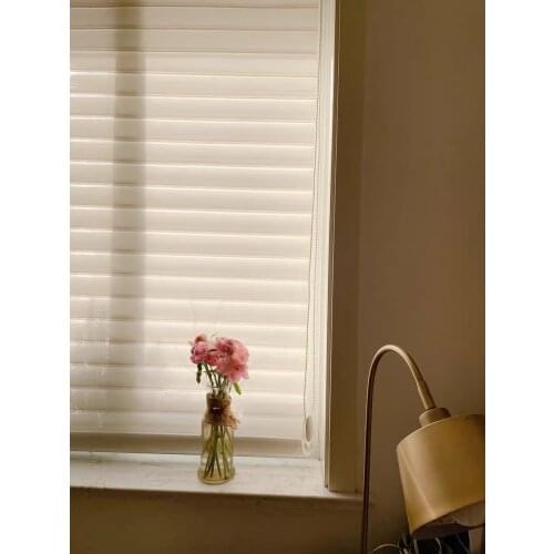 Pure Color Roller Blinds Window Striped High Sun Shading Fabric Curtain Blackout for Office Living Outdoor