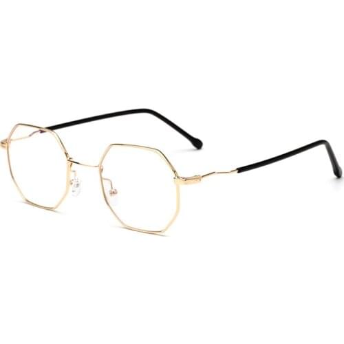 Men Rimless Prescription Frame 2018 New Women Glasses Frame Retro Multilateral Metal Kick-off Glasses Frame 1917OLO