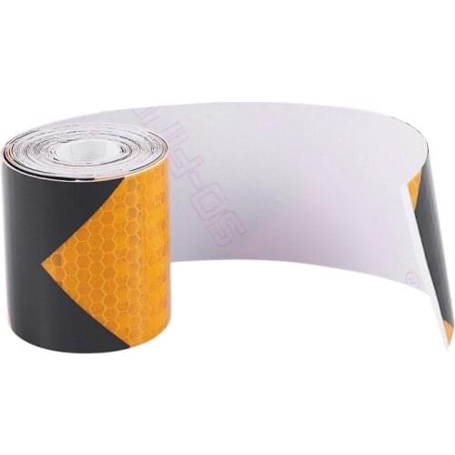 2 inch X10ft 3 Meters Night Reflective Safety Warning Tape Strip Sticker black yellow