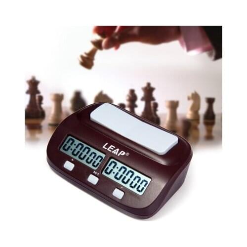 Professional LEAP Digital Chess Clock Count Up Down Timer Electronic Board Game Player Set Portable Handheld Man Piece Master