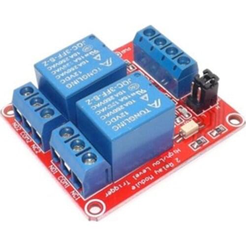 Red board 2 relay module with optocoupler isolation support high and low level trigger 5V12V24V