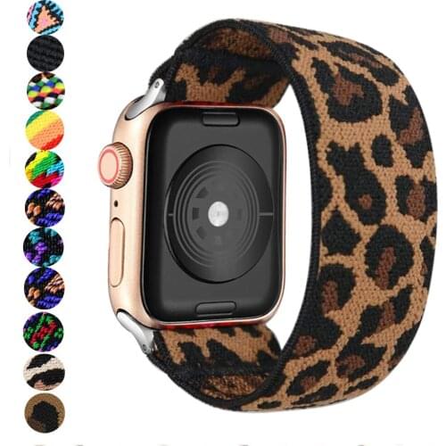 Scrunchie Strap for Apple watch band 40mm 38mm 44mm 42mm Bohemia Elastic belt solo loop bracelet iWatch series 3 4 5 se 6 band