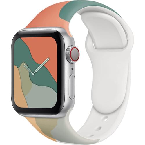 Silicone Strap For Apple Watch Band 44mm 40mm 38mm 42mm Smartwatch Rubber Sports Watchband Belt Bracelet iWatch Serie 3 4 5 6 SE