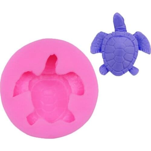 Silicone Fondant Mold Cute lovely Sea Turtle Shape Ocean Theme Fondant Cake