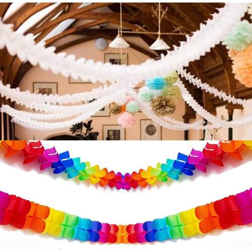 Mix 3m Four Leaf Clover Paper Pull Flag Garlands Craft Supplies Baby Shower Wedding Party Home Decoration Bunting Xmas New Year