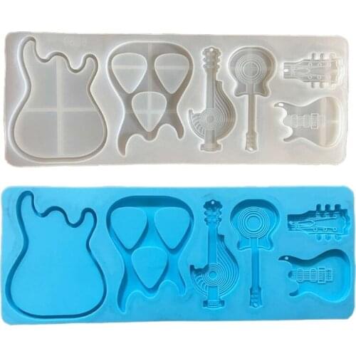 72XE Guitar Picks Storage Box Epoxy Resin Mold DIY Guitar Plectrums Silicone Mould