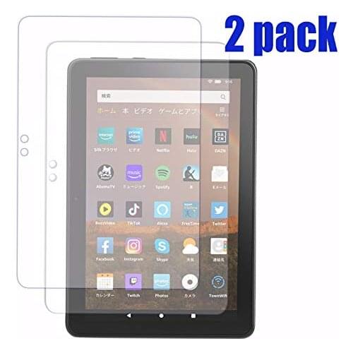 2-packTempered Glass Screen Protector for All New Kindle Fire 8 Plus HD 10 9th10th Gen