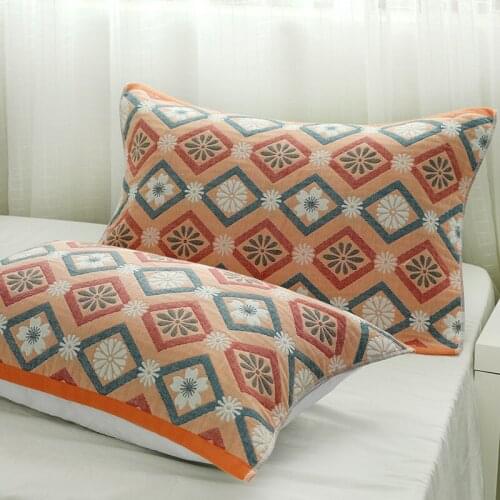 1/2pcs 100% Cotton Washed Pillowcase 4 Layers of Gauze Pillow Towel Adult children Pillow Cover Thickened Pillowcases 50*75 cm