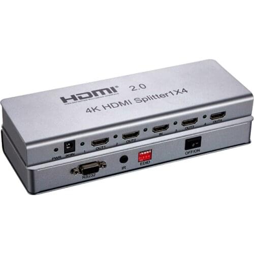 2018 New HDMI Splitter 2.0 version HDMI 2.0 Splitter 1 In 4 Out HDMI Switch Switcher distributor Support 4Kx2K