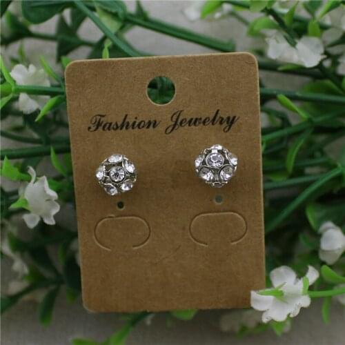 2019 apanese and Korean style simple fashion ball inlaid semi-precious stones symmetrical stud earrings