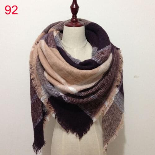 2018 winter tartan plaid scarf Women luxury brand blanket shawl designer pashmina wrap stole for Lady